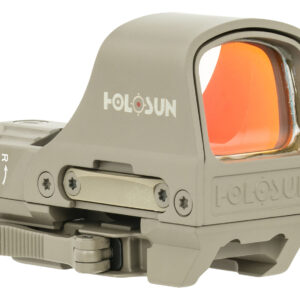 HOLOSUN HS510C RED DOT SIGHT, FDE, 2MOA RED DOT W/ 65MOA CIRCLE RETICLE